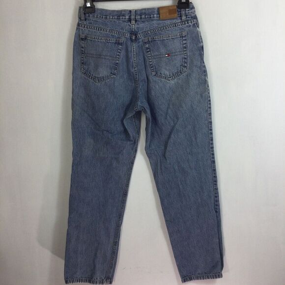 VTG 90s Tommy Hilfiger Big Flag Tapered Leg Denim Freedom Jeans Blue Size 10 - Picture 8 of 11